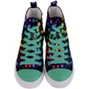 Background Colorful Geometric Women s Mid-Top Canvas Sneakers View1