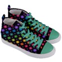 Background Colorful Geometric Women s Mid-Top Canvas Sneakers View3