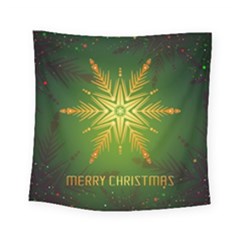 Christmas Snowflake Card E Card Square Tapestry (small)