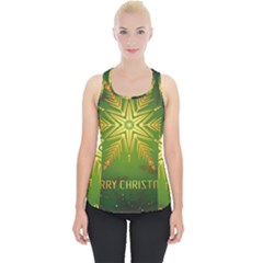 Christmas Snowflake Card E Card Piece Up Tank Top by Nexatart