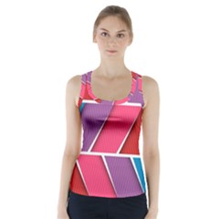 Abstract Background Colorful Racer Back Sports Top by Nexatart