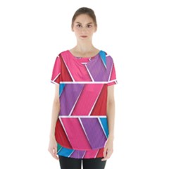 Abstract Background Colorful Skirt Hem Sports Top by Nexatart