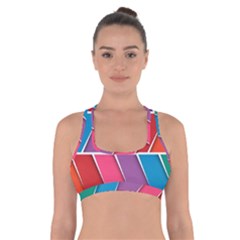 Abstract Background Colorful Cross Back Sports Bra