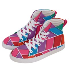 Abstract Background Colorful Men s Hi-top Skate Sneakers by Nexatart