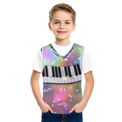 Piano Keys Music Colorful 3d Kids  Sportswear by Nexatart