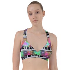 Piano Keys Music Colorful 3d Sweetheart Sports Bra by Nexatart