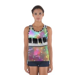 Piano Keys Music Colorful 3d Sport Tank Top  by Nexatart