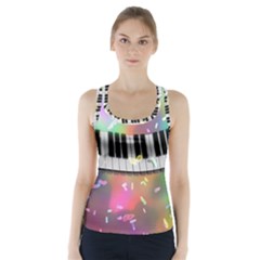 Piano Keys Music Colorful 3d Racer Back Sports Top by Nexatart