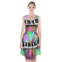 Piano Keys Music Colorful 3d Racerback Midi Dress by Nexatart