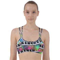 Piano Keys Music Colorful 3d Line Them Up Sports Bra by Nexatart