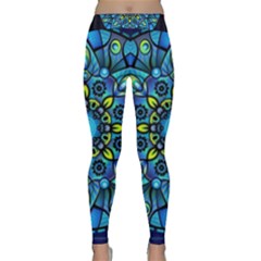 Mandala Blue Abstract Circle Classic Yoga Leggings by Nexatart