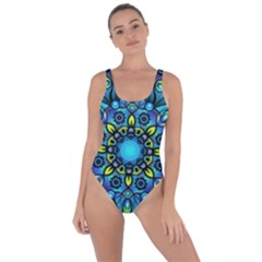 Mandala Blue Abstract Circle Bring Sexy Back Swimsuit