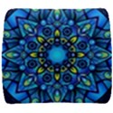 Mandala Blue Abstract Circle Back Support Cushion View1