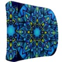 Mandala Blue Abstract Circle Back Support Cushion View2