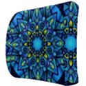 Mandala Blue Abstract Circle Back Support Cushion View3