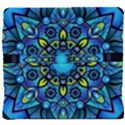 Mandala Blue Abstract Circle Back Support Cushion View4