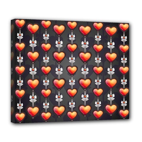 Love Heart Background Deluxe Canvas 24  X 20   by Nexatart