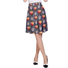 Love Heart Background A-line Skirt by Nexatart