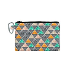 Abstract Geometric Triangle Shape Canvas Cosmetic Bag (small) by Nexatart