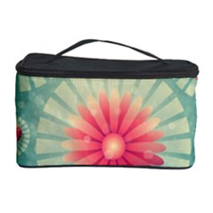 Background Floral Flower Texture Cosmetic Storage Case by Nexatart