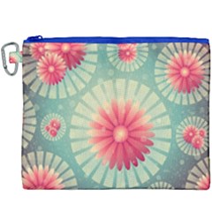 Background Floral Flower Texture Canvas Cosmetic Bag (xxxl) by Nexatart