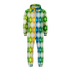 Background Colorful Geometric Hooded Jumpsuit (kids) by Nexatart