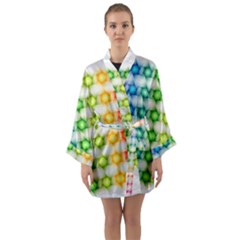 Background Colorful Geometric Long Sleeve Kimono Robe by Nexatart