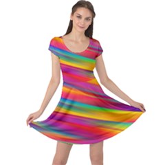 Colorful Background Cap Sleeve Dress by Nexatart