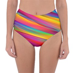 Colorful Background Reversible High-waist Bikini Bottoms by Nexatart