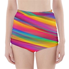 Colorful Background High-waisted Bikini Bottoms by Nexatart