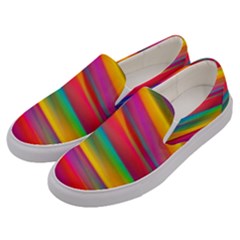 Colorful Background Men s Canvas Slip Ons