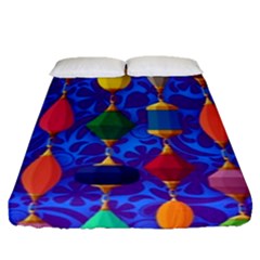 Colorful Background Stones Jewels Fitted Sheet (queen Size) by Nexatart