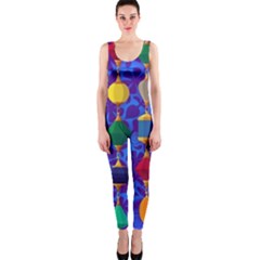 Colorful Background Stones Jewels Onepiece Catsuit by Nexatart