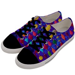 Colorful Background Stones Jewels Men s Low Top Canvas Sneakers by Nexatart