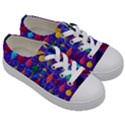 Colorful Background Stones Jewels Kids  Low Top Canvas Sneakers View3