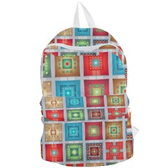 Tiles Pattern Background Colorful Foldable Lightweight Backpack