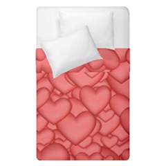 Background Hearts Love Duvet Cover Double Side (single Size) by Nexatart