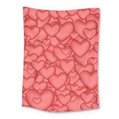 Background Hearts Love Medium Tapestry by Nexatart