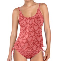 Background Hearts Love Tankini Set by Nexatart