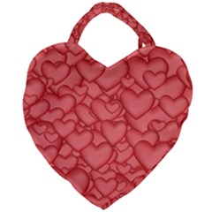 Background Hearts Love Giant Heart Shaped Tote