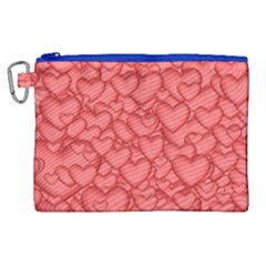 Background Hearts Love Canvas Cosmetic Bag (xl) by Nexatart