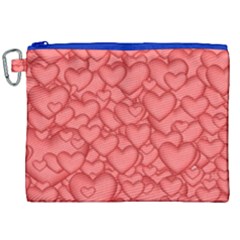 Background Hearts Love Canvas Cosmetic Bag (xxl) by Nexatart