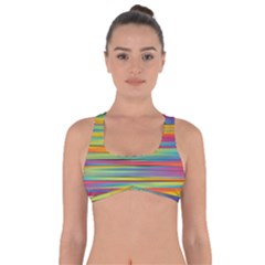 Colorful Background Got No Strings Sports Bra