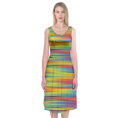 Colorful Background Midi Sleeveless Dress by Nexatart