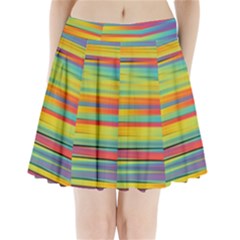 Colorful Background Pleated Mini Skirt by Nexatart