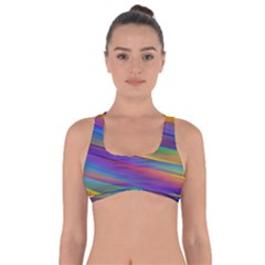 Colorful Background Got No Strings Sports Bra