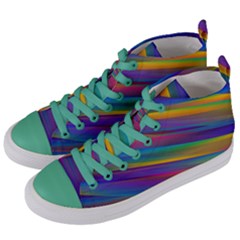 Colorful Background Women s Mid-top Canvas Sneakers