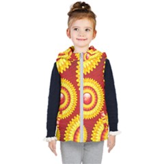 Floral Abstract Background Texture Kid s Puffer Vest by Nexatart