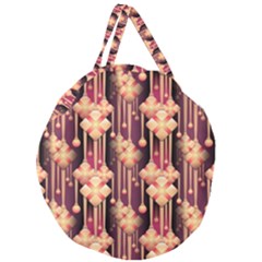 Seamless Pattern Patterns Giant Round Zipper Tote by Nexatart