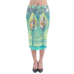 Background Landscape Surreal Midi Pencil Skirt by Nexatart